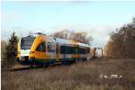 VT 646.043 der ODEG auf dem Weg nach Rathenow am 5.12.2011