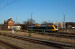 VT 646.045 (646 045-4) ODEG - Ostdeutsche Eisenbahn GmbH als OE51 (OE 68983) von Rathenow nach Brandenburg Hbf, bei der Ausfahrt in Rathenow.