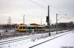 VT 646.045 (646 045-4) ODEG - Ostdeutsche Eisenbahn GmbH als OE51 (OE 68976) von Brandenburg Hbf nach Rathenow, bei der Einfahrt in Rathenow.