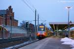 ET 445.109 (445 109-2) ODEG - Ostdeutsche Eisenbahn GmbH als RE4 (RE 37327) von Rathenow nach Ludwigsfelde in Rathenow.