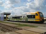 VT650.55 der Ostdeutschen Eisenbahn am 23.08.2009 in Parchim 