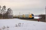 ET 445.103 (445 103-5) ODEG - Ostdeutsche Eisenbahn GmbH als RE4 (RE 37325) von Rathenow nach Jterbog bei Nennhausen.