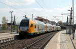 ODEG ET 445.105 (445 105-0) als RE 2 (RE 37363) von Cottbus nach Wismar in Schwerin Hbf am 04.05.2013