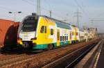 Hier 445 105-0 als Leerzug, bei der Durchfahrt am 18.1.2014 durch Berlin Schnefeld Flughafen, in Richtung Genshagener Heide.