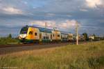 ET 445.101 (445 101-9) ODEG - Ostdeutsche Eisenbahn GmbH als RE2 (RE 83979) von Cottbus nach Wismar in Vietznitz.