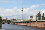 Unbekannt gebliebener Odeg Kiss am 23.08.2014 auf der Jannowitzbrücke in Berlin.