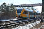 VT 646 (646.040) ist am 05.02.2015 unterwegs als RB 68980 zwischen Potsdam-Rehbrücke und Potsdam Medienstadt Babelsberg.