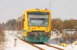 VT 650 der ODEG im Schnee