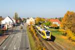 VT 646.044 (646 044-7) ODEG - Ostdeutsche Eisenbahn GmbH als RB51 (RB 68859) von Rathenow nach Brandenburg Hbf in Premnitz.