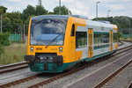 Dieser VT 650 (650.739) steht abgestellt am Bahnhof Rathenow.