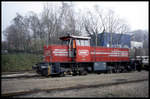 OHW 150003 rangiert hier am 6.4.1995 in Obernkirchen.