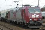 OHE 185 534 durchfhrt am 27.2.10 Dsseldorf-Rath