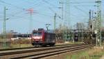 185 534-5 der OHE hat einen Containerzug zum Endbahnhof Hamburg-Waltershof gebracht und rollt nun als Lz zurck in den Rbf Alte-Sdrelbe.