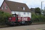 OHE 140001, auf Rangierfahrt in Wunstdorf, am 10.08.2010.