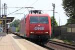 145-CL 015 mit Containerzug in Fahrtrichtung Wunstorf.