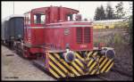 Deutz Rangierlok 0606 der Osthannoverschen Eisenbahn am 29.8.1993 im BW Celle.