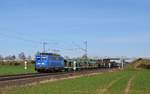 PRESS 140 041 (140 810, ex DB) befördert einen leeren Autotransportzug am 25.03.17 durch Marl (Nds.) in Richtung Osnabrück.