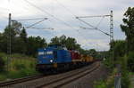 DGV 92265 mit Press 204 013 und 204 347 in DR rot bei der EInfahrt in Plauen ob. Aufgenommen am 17.07.2017