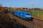 Autoleerzug mit der Press 285 104 unterwegs bei Syrau in Richtung Glauchau.