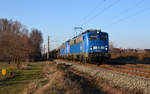 Am 20.01.19 rollte 140 050 (140 833) führte neben ihrer Schwester 140 041 (140 810) einen leeren ARS-Autozug durch Greppin Richtung Bitterfeld.