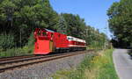 Schneepflug mit 118 757 der Pressnitztalbahn mbH in Plauen am 15.09.2020