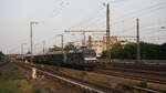 145 043 zieht den Sonderzug zurück nach Elmshorn, den morgens 01 0509 von dort nach Berlin zog.