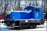 PRESS 312 002-7 friert am 14.02.2009 im Bahnhof Putbus vor sich hin.