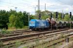 253 014 der Press fhrt am 03.08.09 am Magdeburger Hbf vorbei.