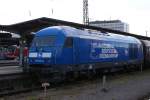 253 015-8 der PRESS mit einem Sonderzug in Wrzburg Hbf am 31.07.2010