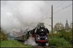 Die Eisenbahn-Romantik-Sonderzugreise im Rahmen des 175-jhrigen Eisenbahnjubilums fhrte 01 0509-8 & 01 1533-7 mit DPE 88560 von Dresden nach Rostock am 20.09.2010 auch nach Stralsund.