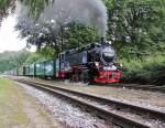 Im Bahnhof Grafitz konnte dann noch 99 1782-4 abgepasst werden!  Hier ist sie gerade mit ihrem Zug auf dem Weg nach Lauterbach Mole.