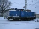 PRESS 346 025,am 11.Dezember 2012,bei einer kurzen Verschnauffpause am ehmaligen Kleinbahnhof in Bergen/Rgen.