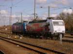 Am 14.04.2013 rangierte 145 023 und 145 030 in Stendal.