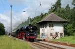 01 0509 mit dem Sonderzug 61497 von Leipzig nach Putbus am 14.06.2014 bei Chorin.