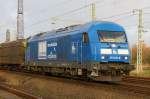 253 015 mit Gterzug in Ludwigslust. 12/2006