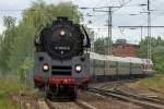 Sonderfahrt der Press zum Bahnhofsfest in Putbus mit den Lok’s 01 0509 und 18 770, hier bei der Ankunft in Pasewalk.