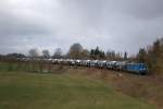 DGS 78994 mit Press 140 042-4 auf dem weg von Hof nach Hohe Schaar. Aufgenommen am 22.11.2015 in Oberjössnitz bei Plauen. 