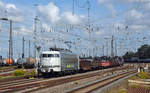 103 222 der railadventure überführte am 01.09.18 drei Teile eines SBB-Dosto-Triebzuges durch Großkorbetha Richtung Weißenfels.