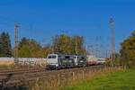 Zwei Lokomotiven der Baureihe 111 der RailAdventure am Abzweig Hamm-Selmig (03.11.2024) 