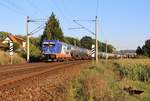 187 317-3 (raildox) zu sehen am 04.09.19 mit einem Kesselzug in Remschütz.