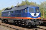 Seitenansicht von Raildox 232 103-2(ex EVB 622.01) im Bahnhof Rostock-Bramow wenig spter ging es wieder zurck nach Stendal-Niedergrne.(07.05.2011) 