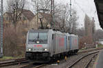 Rpool 186 273-9 mit 186 272-1 beide unterwegs für Lotos fahren vor ihre neue Aufgabe einen Kesselzug zu ziehen in Castrop-Rauxel 23.12.2019