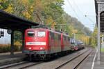 RP 151 141-9 mit 151 129-4 in Rolandseck 27.10.2021