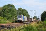 Railpool 187 301 mit Schnittholzzug in Richtung Verden (Nienburg, 14.09.2021).