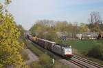 186 445-3 mit dem DGS*****(?) (Antwerpen-Oorderen-Gallarate) in Hecklingen (06.04.23)