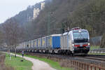 Rpool 193 141 bei Stolzenfels/Koblenz auf der linken Rheinseite 14.3.2024