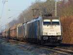 RAILPOOL (für Lineas) 186 294 + Schwesterlok mit Autozug in Rheine=Bentlage, 01.02.2025