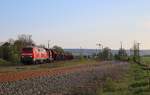 218 381 und 212 297 sind mit einem Holzzug(DGS 91273)am 30.04.19 von Triptis nach Kaufering unterwegs.