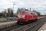 Railsystems RP 218 402-6  Pidder Lüng  als Tfzf Richtung Erfurt, am 04.02.2023 in Neudietendorf.