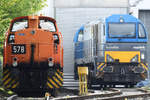 Die Krauss Maffei M 700 C  578  der RBH und eine Vossloh G 2000BB in Hattingen.